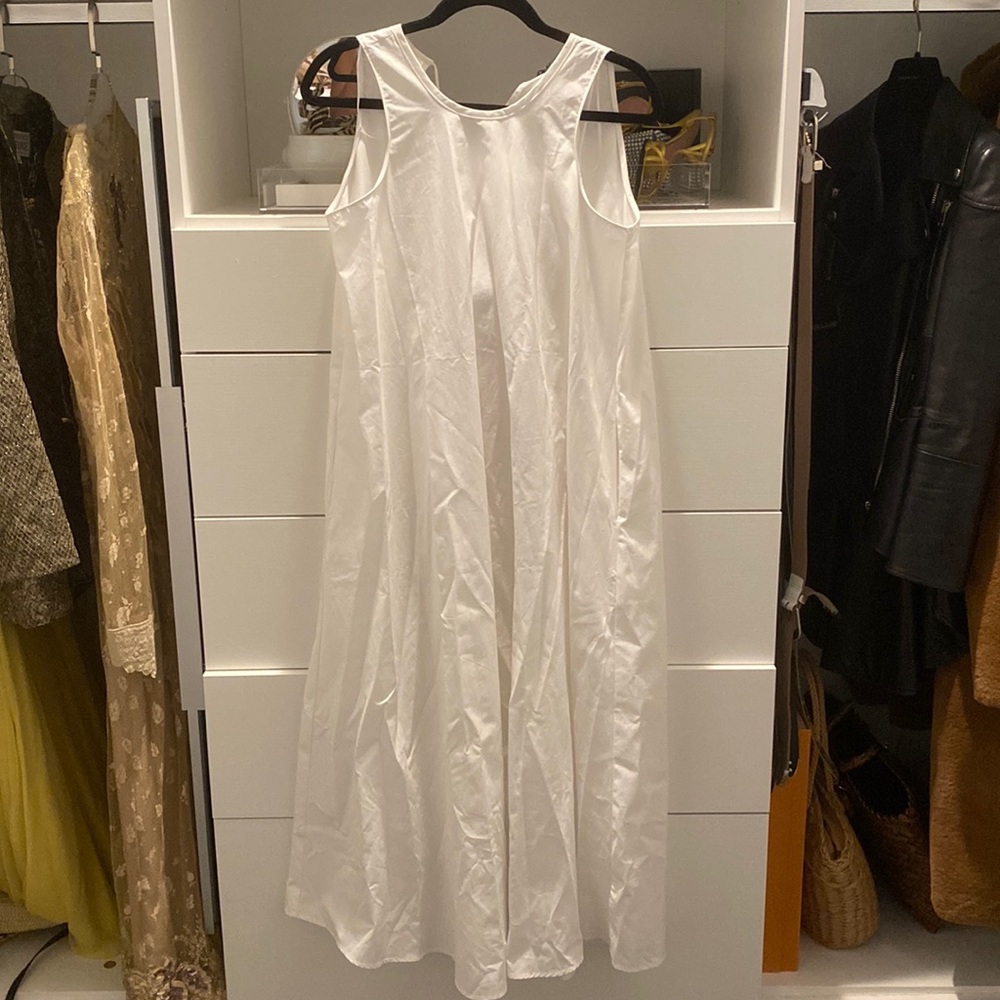 NWT Zara Voluminous white sleeveless dress